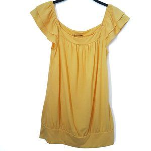 Lia Lee Yellow Layer Cuff Top